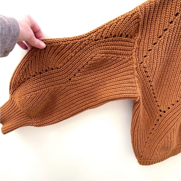 Free people Cozy Brown V-Neck Sweater - Picture 4 of 11